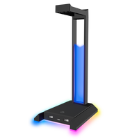EXCELLO NX RGB Headset Stand, USB 2.0 Hub, black
