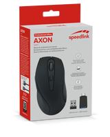 AXON Silent &amp; Antibacterial Rechargeable Mouse - Wireless, USB-A/-C, rubber-black