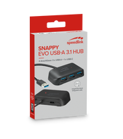 SNAPPY EVO USB Hub, 4-Port, USB 3.0, USB 3.1 Gen 1, USB 3.2 Gen 1 (5 Gbit-s), Passive, black