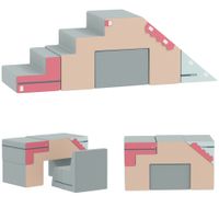 Kinder Schaumstoff Bausteine 2er Set Bausteinset mit Samtoptik Bunt