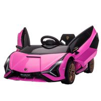 Kinder Elektroauto, 12V Elektrisch Kinderfahrzeug mit 2,4G-Fernbedienung Rosa