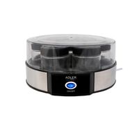 Adler AD 4476 Joghurtmaker mit 7 Glasgefäßen und Schraubdeckel - Schwarz/Silber