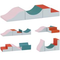 Schaumstoff Bausteine Kinder 3 Stück Klettern Riesenbausteine Hellgrau