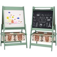 Kindertafel, 3 in 1 Kinder Staffelei, Doppelseitige Standtafel mit Papierrolle