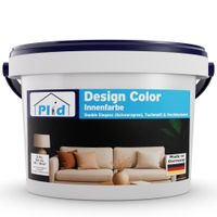 Plid® Design Innenfarbe Schwarzgrau 2.5L für ca. 18 m² , Matte Wandfarbe "Dunkle Eleganz "