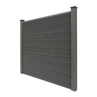 WPC-Sichtschutzzaun CORTEZA - 5x Element + 6x Pfosten - Grau