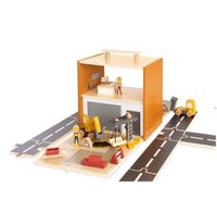 Pinolino Spielwelt „Gustav“ – Holzbaustelle mit Figuren & Zubehör, ab 3 Jahren