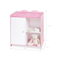 Pinolino Puppenwickeltisch Jasmin – Holzspielmöbel mit Zubehör