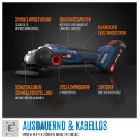 Güde Akku-Winkelschleifer WS 18-0 BL inklusive Ladegerät und Akkupack Starter-Kit Set