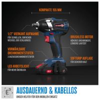 Güde Akku Schlagschrauber BSS 18 1 2-0 BL inklusive Ladegerät &  Akkupack Starter-Kit Set