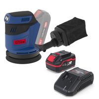 Güde Akku Exzenterschleifer EXS 18-0 inklusive Ladegerät &  Akkupack Starter-Kit Set
