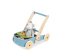 Pinolino Lauflernwagen Fiete – Holzlaufhilfe mit Bremse für Kinder