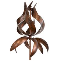 LEMODO Windrad Tulipa mit gegenläufigen Rotoren | Gartendeko in 3 Höhen aufbaubar