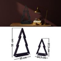 2er-Set Schwarz Weihnachtsdeko - für Innen und Außen Deko Weihnachtsbaum