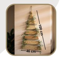 Weihnachtsdeko Hängender Weihnachtsbaum 100 cm hoch Lärchenholz