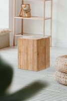 Sitzhocker aus Wellpappe mit Digitaldruck, ca. 33 x 44 x 33 cm - Holz