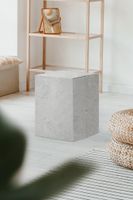 Sitzhocker aus Wellpappe mit Digitaldruck, ca. 33 x 44 x 33 cm - Beton