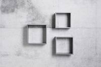 3tlg. Wandregal aus MDF - Grau