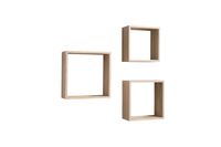 3tlg. Wandregal aus MDF - Sonoma Eiche