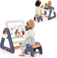 6 in 1 Kindertisch mit Stuhl, Spieltisch + Staffelei