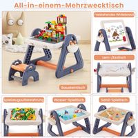 6 in 1 Kindertisch mit Stuhl, Spieltisch + Staffelei