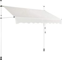 Klemmmarkise 200cm breit mit Handkurbel, höhenverstellbar UV-beständig