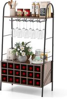 Küchenregal mit abnehmbarem Weinhalter, 5 reihigem Stielglashalter