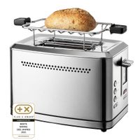 Flex- Toaster m. Brötchenaufsatz (Typ 8004) Edelstahl Zwei-Schlitz Toaster