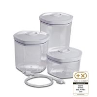 Vakuumierbehälter sechseckig weiss/transparent, 700/1400/2000 ml