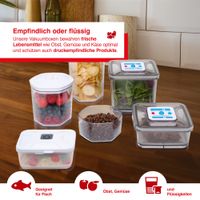 Vakuumierbehälter sechseckig weiss/transparent, 700/1400/2000 ml