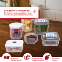 Vakuumierbehälter quadratisch weiss/transparent, 1000/2800 ml