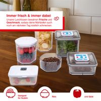 Solis Lunch Boxen für Vakuumierer transparent/weiss, (2 x 600 ml)