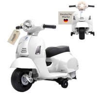 Vespa Kinder Elektrofahrzeug weiß, Elektro Motorrad für Kinder ab 18 Monate