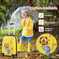 2tlg Kinderkoffer + Rucksack, Kindertrolley aus Kunststoff, Kindergepäck