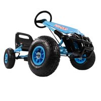 Go Kart Tretfahrzeug blau mit Luftreifen, Kinderfahrzeug ab 3 Jahre