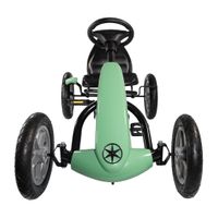 Go Kart Tretfahrzeug grün, Kinderfahrzeug ab 5 Jahre, Tretauto mit Leerlauf