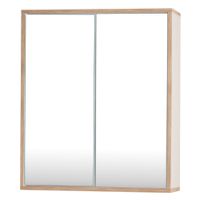 Spiegelschrank MORENA mit 2 Türen, cashmere/Eiche