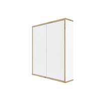 Spiegelschrank MORENA mit 2 Türen, Weiß/Eiche