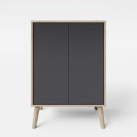 Badkommode MORENA mit 2 Türen, Grau/Eiche