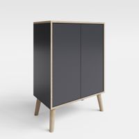 Badkommode MORENA mit 2 Türen, Grau/Eiche