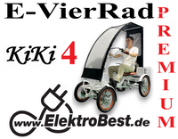 Therapeutisches Elektro vierrädriges Fahrrad KiKi 4 Alu Klapprad Erwachsene