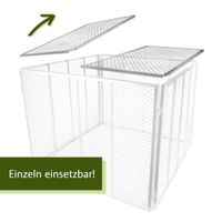 Deckel für Metallkomposter 2er Set 87x44 cm silber, Stahl verzinkt