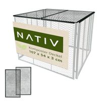 Deckel für Metallkomposter 107x54 cm grün, zweiteilig aus Stahl