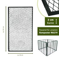 Deckel für Metallkomposter 107x54 cm grün, zweiteilig aus Stahl