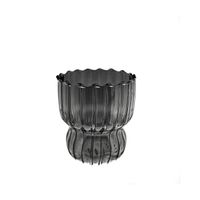 Mulex 2er Set Riffle Design Gläser aus Borosilikat – Schwarz
