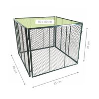 Komposter mit Deckel 80x80x70 cm, dunkelgrün – stabiler Metallkomposter für Garten