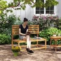 2-Sitzer Gartenbank Holz, wetterfest Sitzbank, UV-Beständig Gartenmöbel