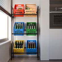 Getränkekistenregal, für 6 Kisten, stabil, Kistenregal für Keller & Hauswirtschaftsraum