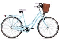 DaCapo Damenrad 28'' Classic Premium 1 Gang RH 53 cm mit Korb Blau