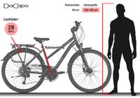 DaCapo Trekkingrad Damen 28'' Firenze 300 Touren Bike 24 Gänge Aluminium Anthrazit